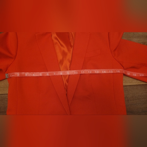Women's J. Crew Red Orange Pencil Skirt Blazer Parke Suit Set, Sz6 / 6T - Picture 6 of 14